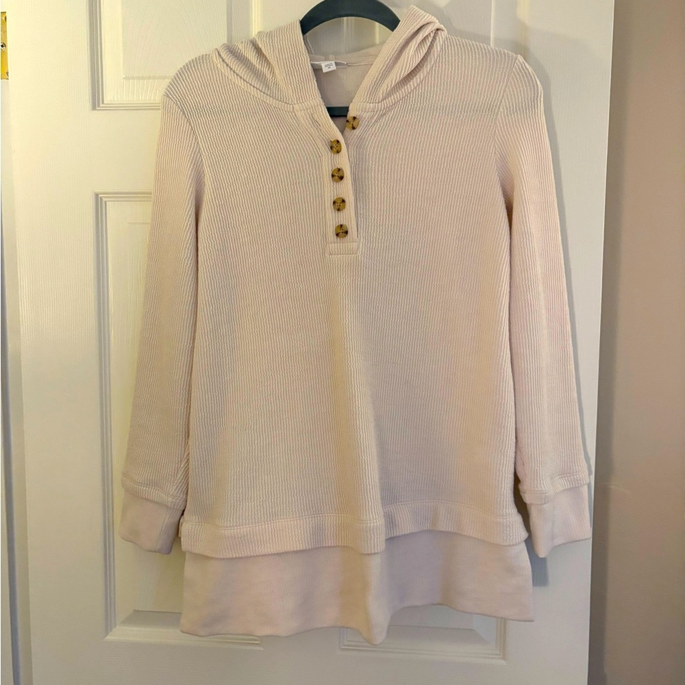 JJill Textured Knit Hoodie